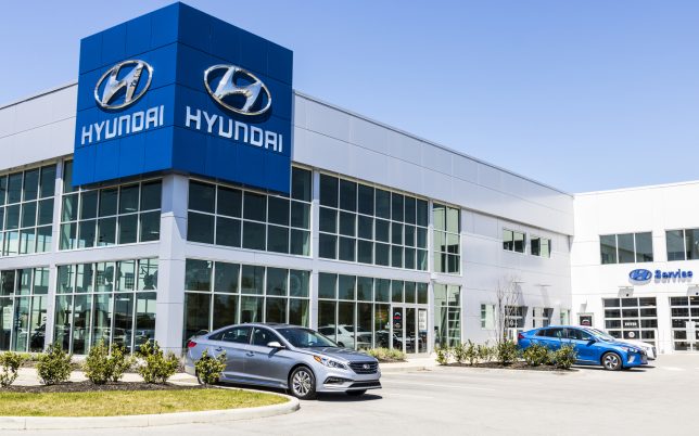 Indianapolis - Circa April 2017: Hyundai Motor Company Dealership. Hyundai is a South Korean Multinational Automotive Manufacturer V